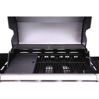 Barbacoa A Gas Con Led "bingo 4" - 4 Quemadores (1 Lateral) - 14kw + Funda De Protección- Negro