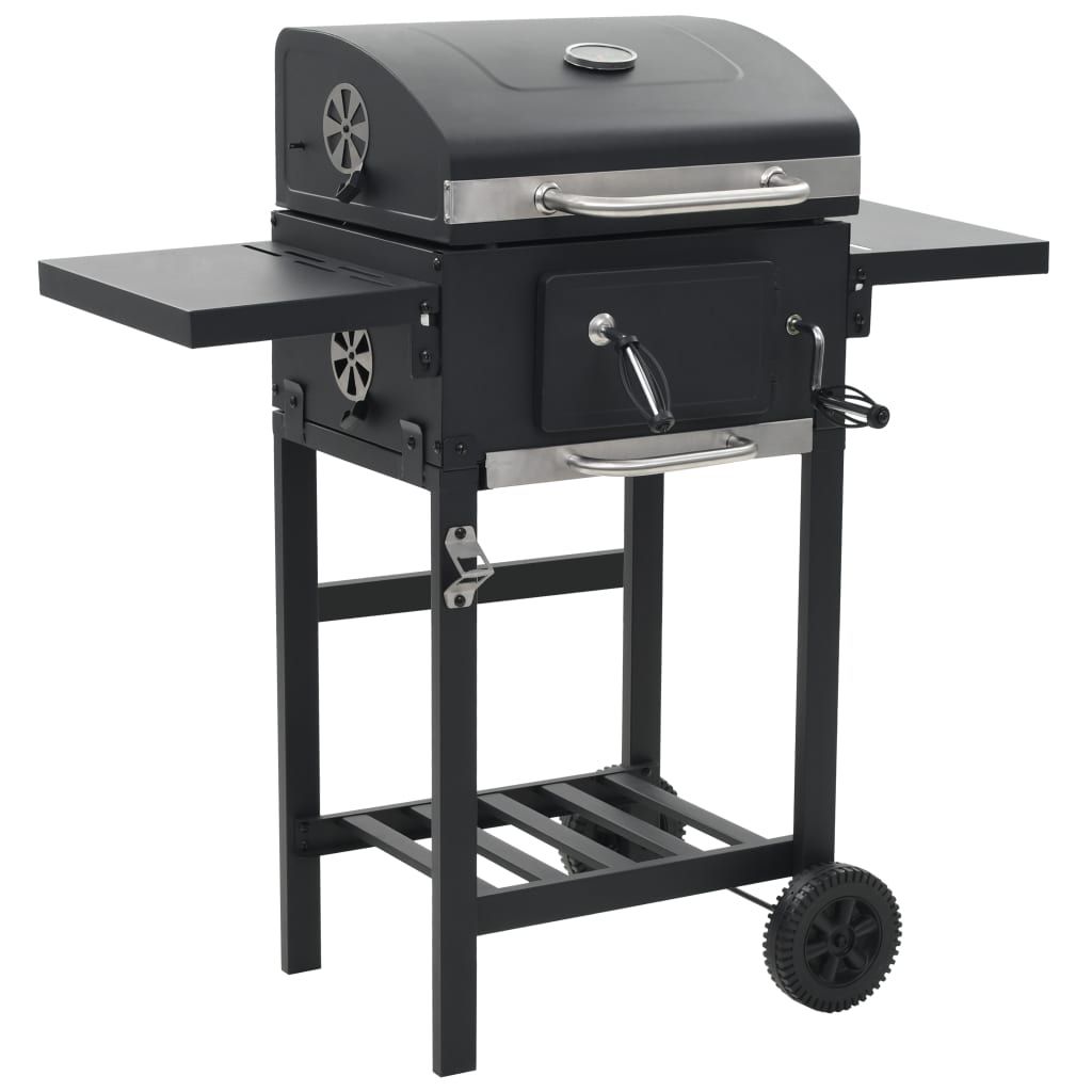 Horno Para Pizza Y Barbacoa Al Aire Libre 3 En 1 Negro Vidaxl
