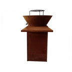 Barbacoa De Acero Corten Con Plancha De 60 Cm