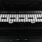 Barbacoa Portátil De Gas Con Mesita De 3 Estantes Negro Vidaxl