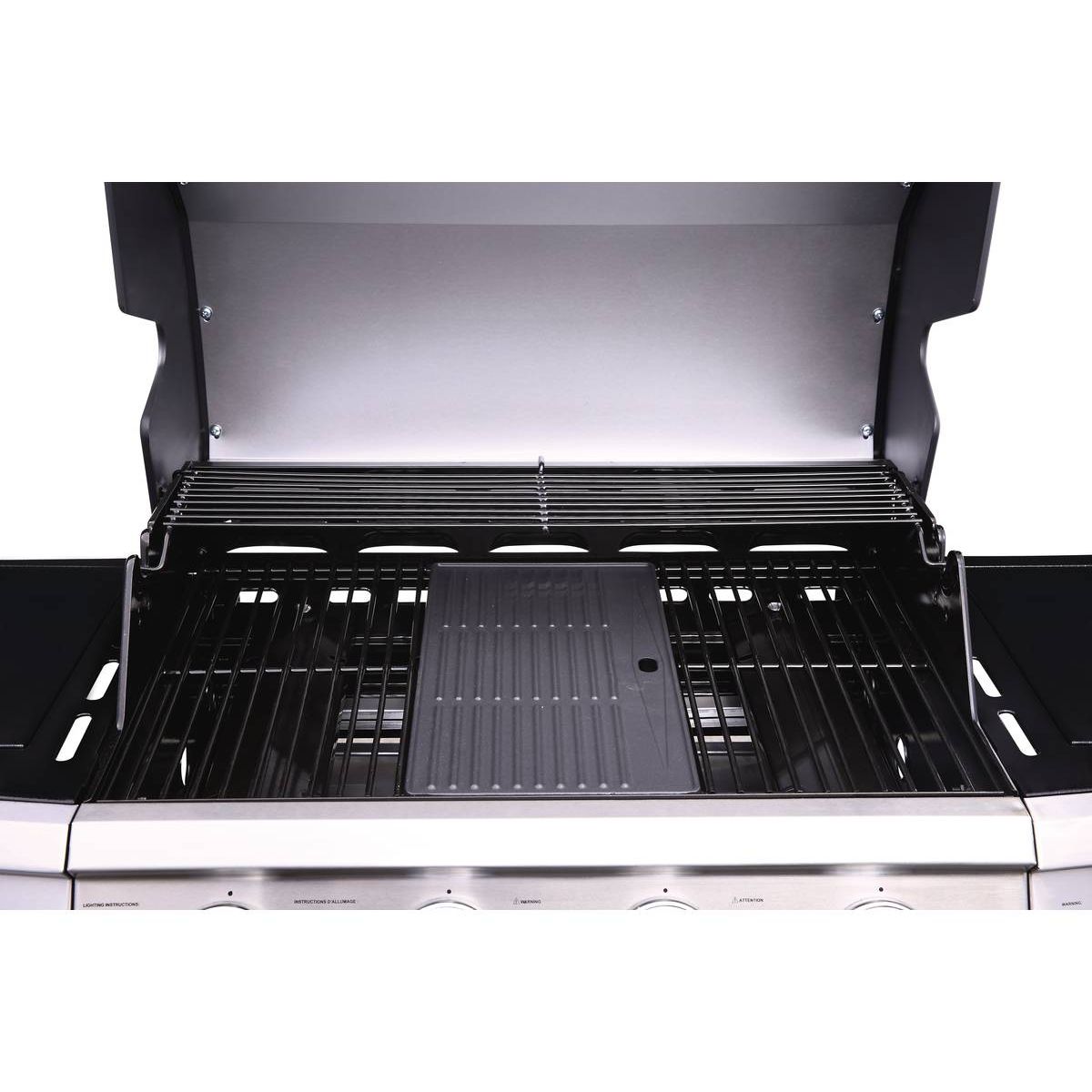 Barbacoa A Gas "bingo 5" - 5 Quemadores (1 Lateral) - 15.2kw + Funda De Protección - Negro