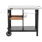 Carro De Servicio Para Barbacoa "gelia" 117 X 59 Cm - Acero Inoxidable - Negro