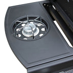 Barbacoa Grill De Gas 4+1 Quemadores Negra Vidaxl