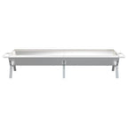 Bandeja Para Barbacoa Acero Inoxidable Plateado 158x42x31 Cm Vidaxl