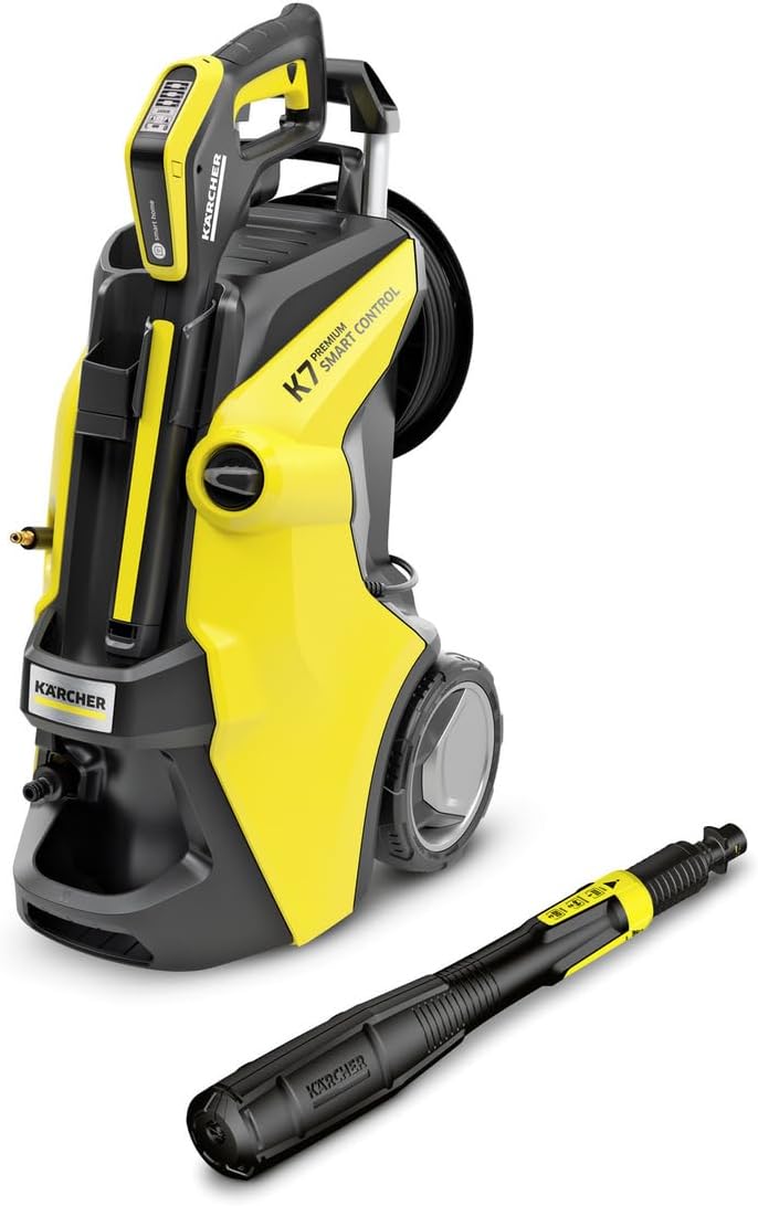 Kärcher K 7 Premium Smart Control Flex Home Pressure Washer, Pressure: 180 Bar, Flow Rate: 600 l/h, Performance: 60 m²/h, Water Filter, Weight: 18 kg, Flex Hose, Multi Jet Lance