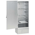 Horno Ahumador De Barbacoa Con Mesa Acero Galvanizado Vidaxl