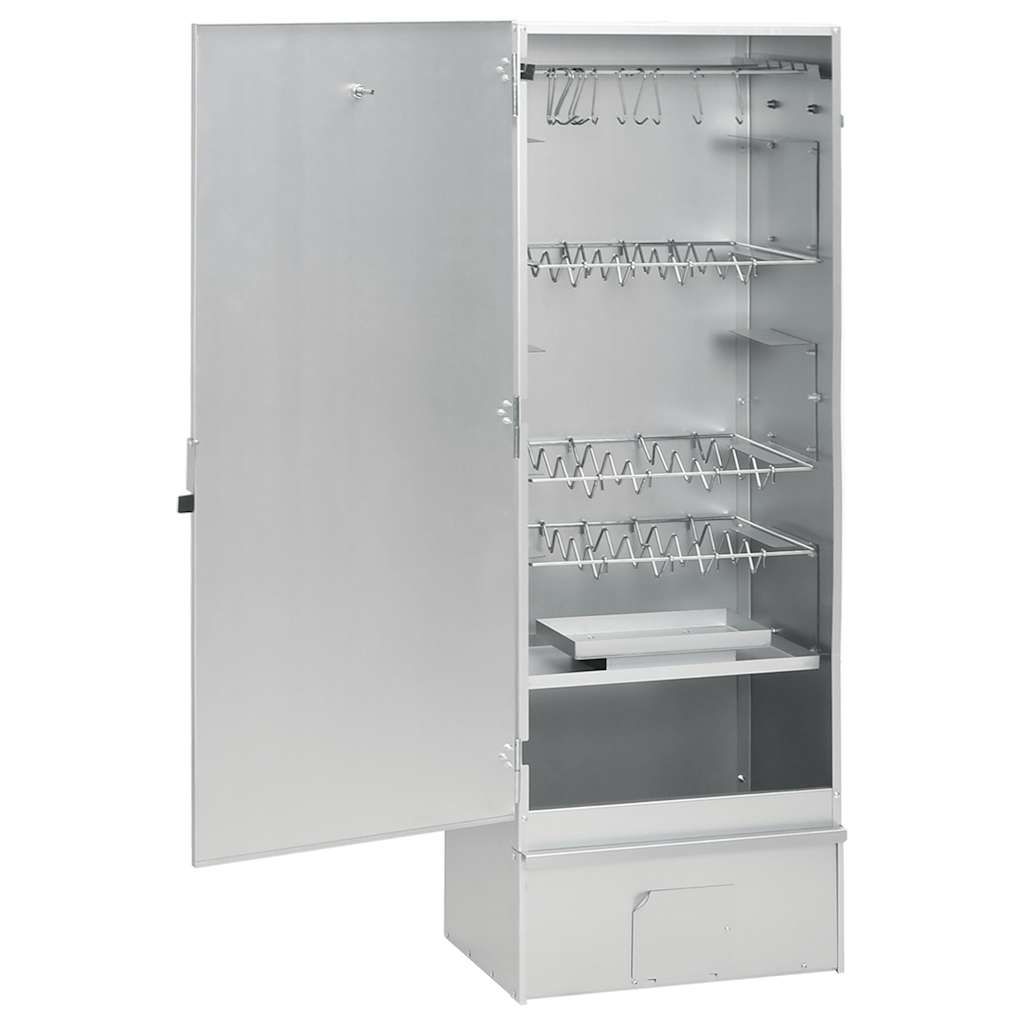 Horno Ahumador De Barbacoa Con Mesa Acero Galvanizado Vidaxl