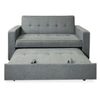 Sofá Cama De 2 Plazas Modelo Vienna Con Reposabrazos, Gris, Diseño Moderno, Práctico Y Funcional