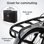 Bicicleta plegable Schwinn Loop para adultos, ruedas de 20 pulgadas, transmisión de 7 velocidades