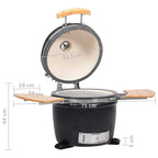 Kamado Barbacoa Parrilla Quemador Cerámica 44 Cm Vidaxl