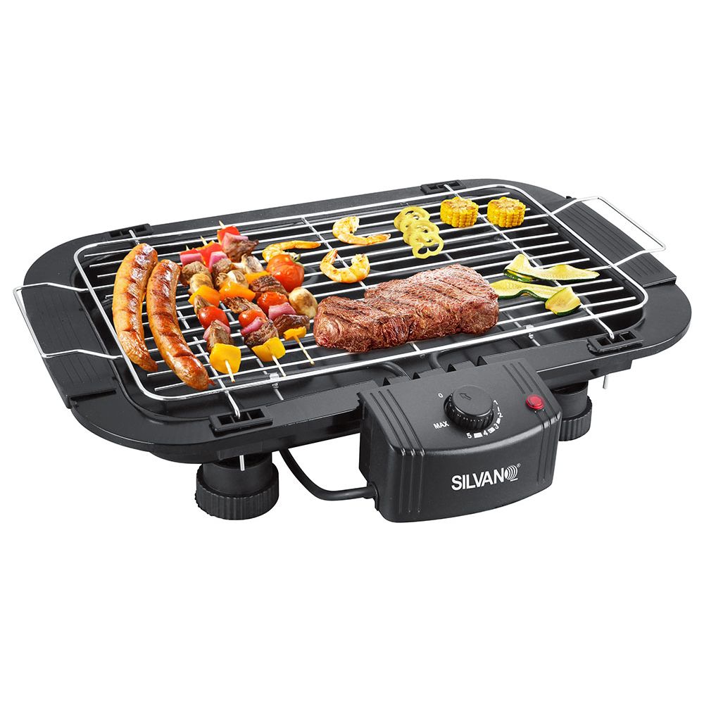 Parrilla Barbacoa Eléctrica 2000w De 2 Alturas