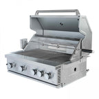 Mueble De Barbacoa A Gas Con 4 Quemadores Y Asador  Oviala