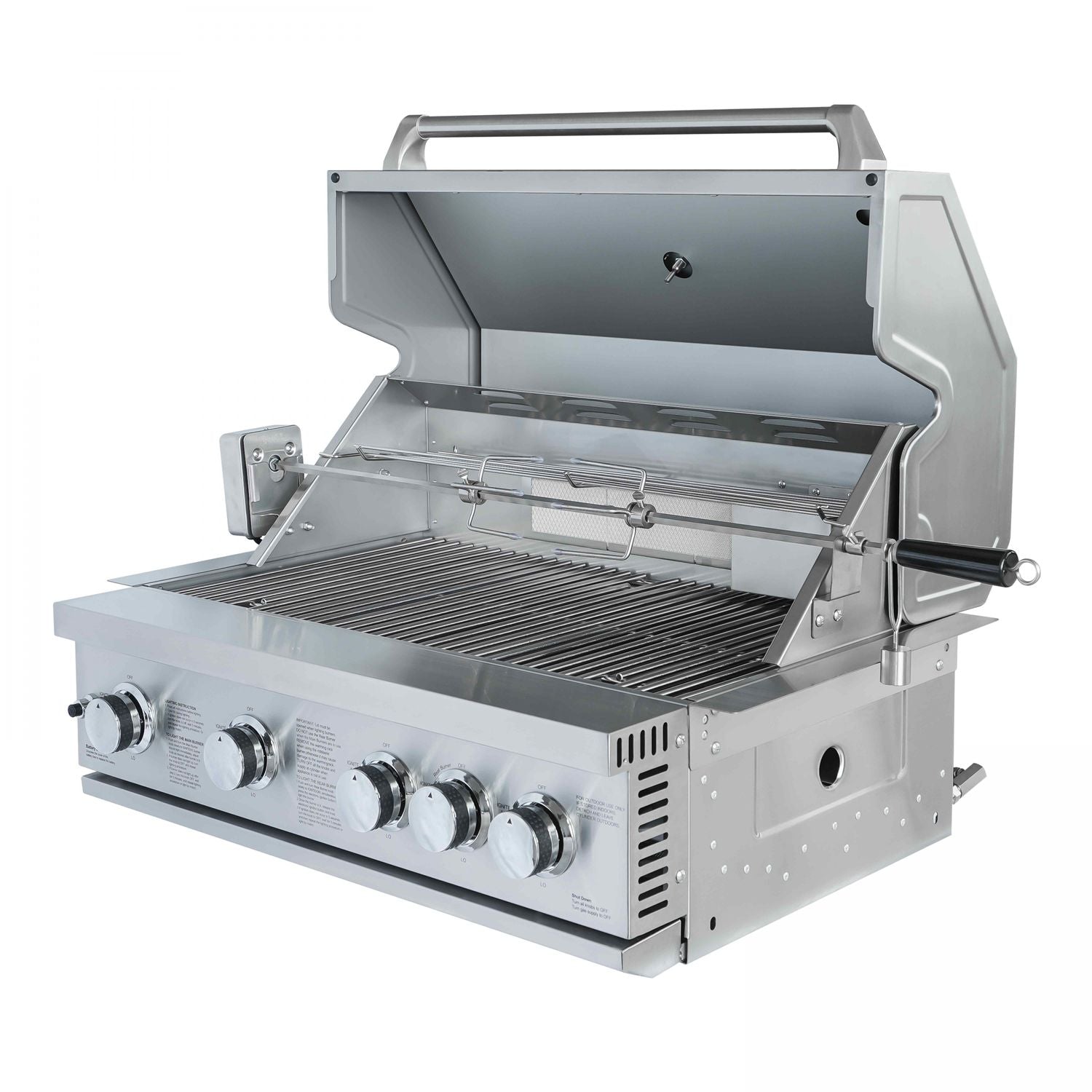 Mueble De Barbacoa A Gas Con 4 Quemadores Y Asador  Oviala