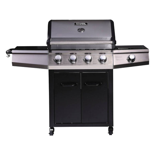 Barbacoa A Gas "bingo 5" - 5 Quemadores (1 Lateral) - 15.2kw + Funda De Protección - Negro