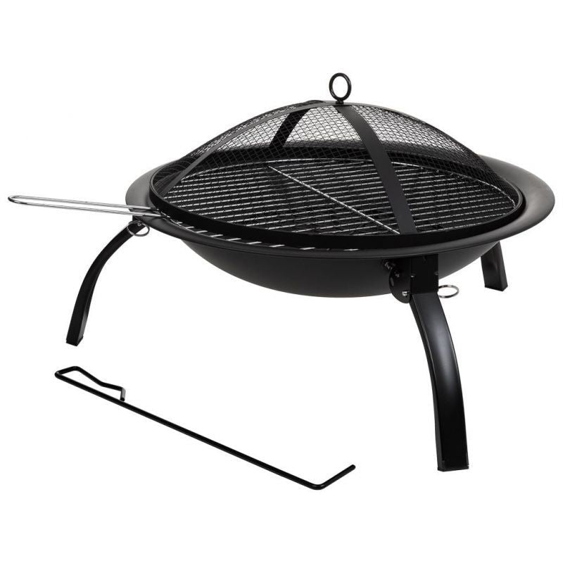 Barbacoa Exterior De Metal Con Parrilla Negro