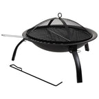 Barbacoa Exterior De Metal Con Parrilla Negro