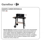Barbacoa Carro Rectangular Negra 83x45,5x86,5 cm
