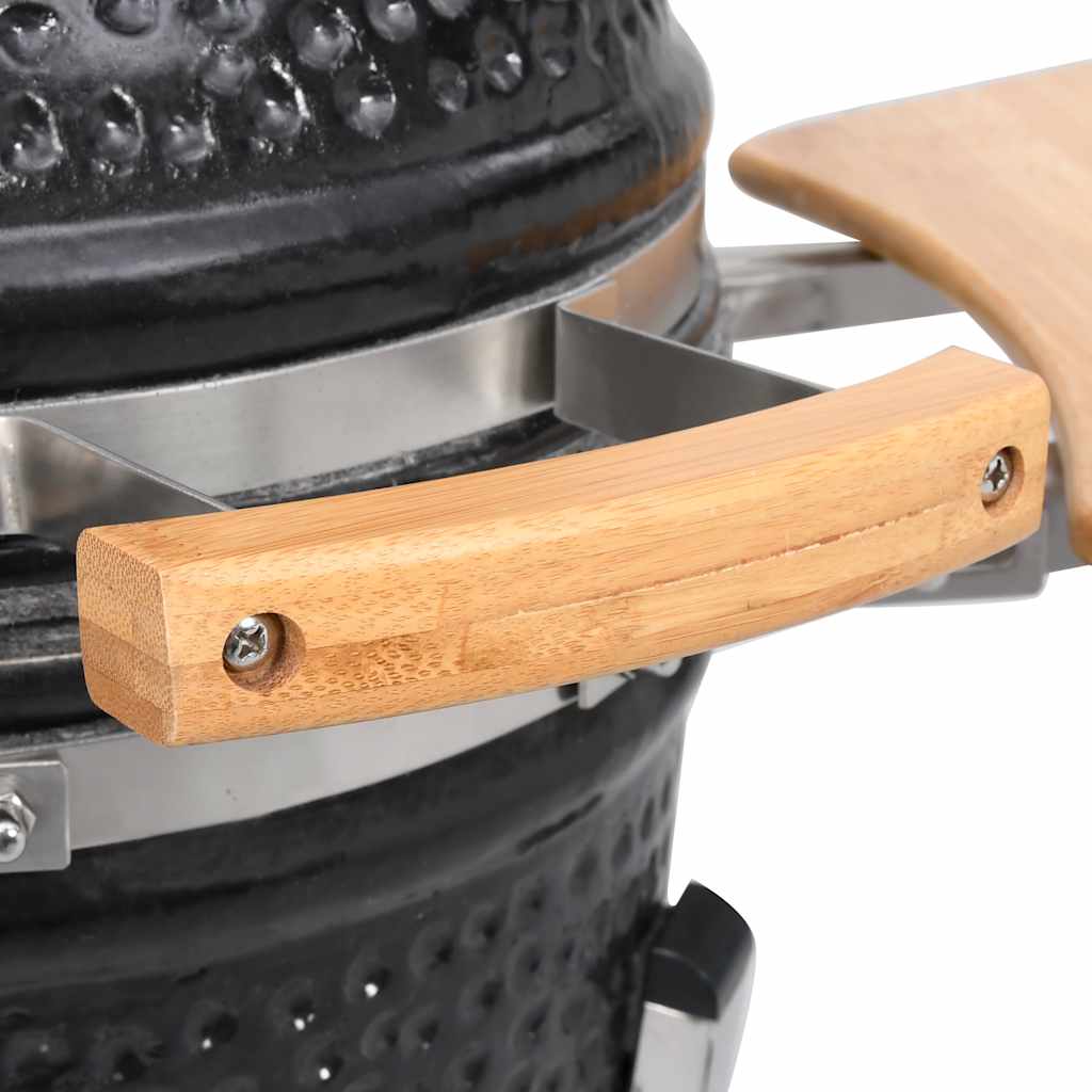 Kamado barbacoa parrilla y ahumador cerámico 81 cm v7356