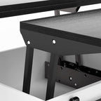 VOWNER Mesa de Centro Elevable, Mesa Extensible, Multifuncional 3 en 1 con Almacenamiento Oculto - Comedor, Convertible, Estilo Granja, Nogal