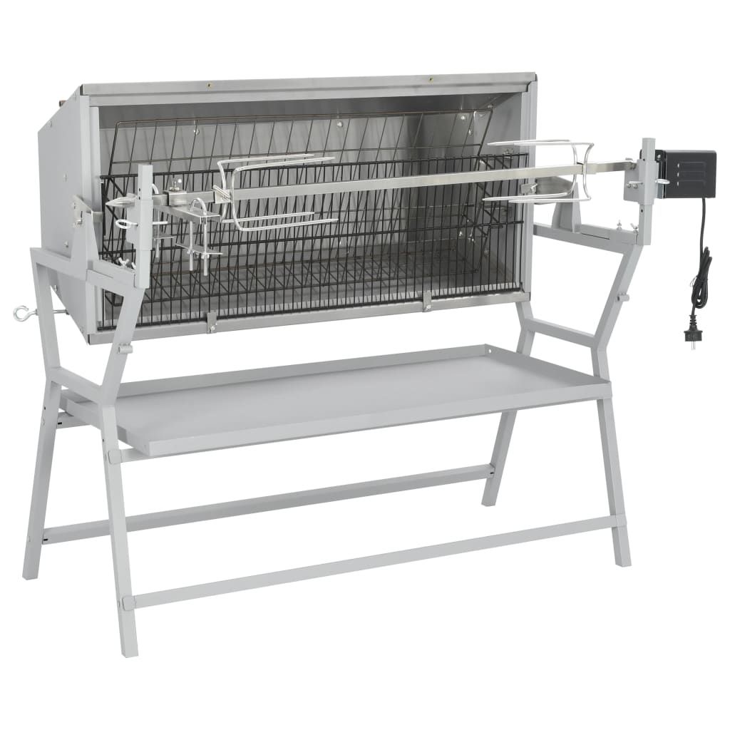 Asador Barbacoa De Hierro Y Acero Inoxidable Vidaxl