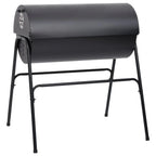 2026 Parrilla con 2 rejillas de cocción negra – Barbacoa portátil de 80x95x90 cm en acero
