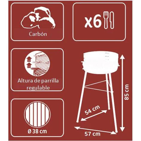 Barbacoa New Lanzarote 38 cm
