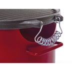 Barbacoa De Etanol 0.5l En Acero Rojo Y Plancha Redonda De Hierro