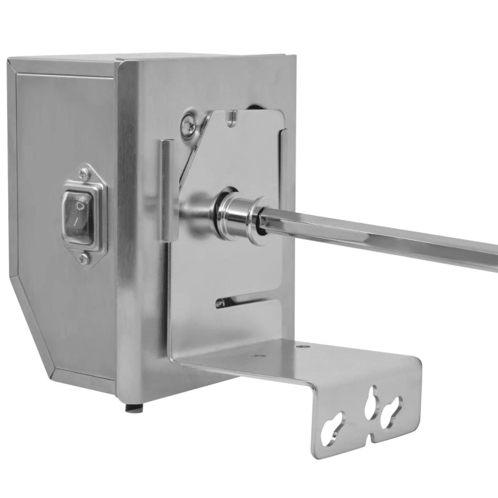 Espetón Para Asados/barbacoa Con Motor Profesional Acero 1200 Mm Vidaxl