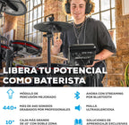 Alesis Nitro Max Kit Batería Electrónica con Parches Silenciosos de Malla, Caja de Doble Zona de 10", Bluetooth, 440+ Sonidos Auténticos, Lecciones Drumeo, USB MIDI, Pedal de Bombo