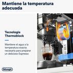 De'Longhi Dedica – Cafetera de Bomba de Acero Inoxidable para Café Molido o Monodosis, Espresso y Capuchino, Depósito de 1.3 Litros, Sistema Antigoteo, Modelo EC685.M, Color Metal