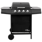 Barbacoa de gas con 4 fogones negra V0202