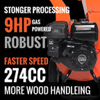 2026 Trituradora de Madera EFCUT C40 – Capacidad de 10 cm – Motor 9HP 274cc – Astilladora Térmica de Alto Rendimiento