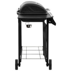 Barbacoa De Gas Con 4 Fogones Negra Vidaxl