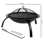 Barbacoa Exterior De Metal Con Parrilla Negro