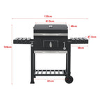 Barbacoa De Carbón Arnad Con 2 Estantes Acero 105x135x48cm - Negro [casa.pro]