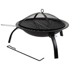 Barbacoa Exterior De Metal Con Parrilla Negro
